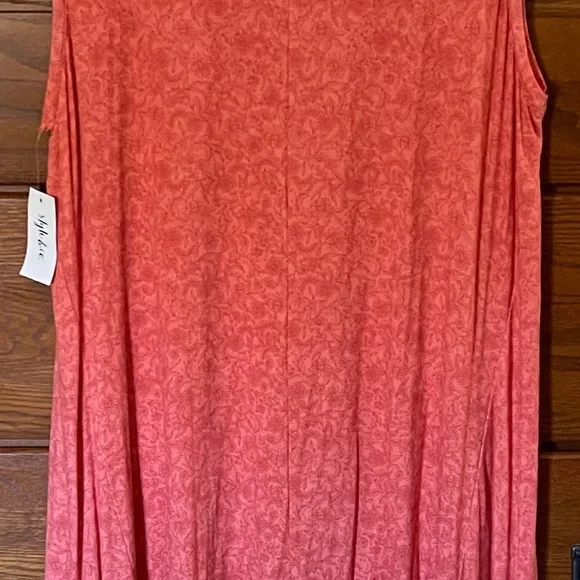 Style & Co Macy's NWT orange, mid-calf summer dress. - Picture 3 of 5